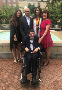 Ryan with his family at graduation