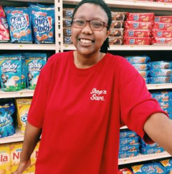 Woman at the grocery store